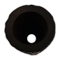 Preview: Acrylbong Kopf Trichter Ebenholz 3cm Verziert mit Hanfblatt Farbe Natur 2