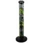 Preview: Glasbong FIRE-FLOW x Black Leaf THC Molekül 40cm 18.8 auf 14.5 Schliff Zylinder Bong 3