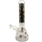 Preview: Glasbong Blaze Golden Leaf 34,5cm Farbauswahl 18.8 auf 14.5 Schliff Kolben Eisbong 3