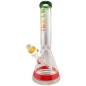 Preview: Ghodt Eisbong Rasta Marley 35cm 18.8 auf 14.5 Glasbong Erlenmeyer-Bong ohne Kickloch 1