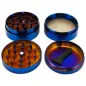 Preview: FIRE-FLOW 4-Part Grinder Icy Blue 420 Girl Ø 50mm Blau Zink 3