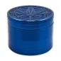 Preview: FIRE-FLOW 4-Part Grinder Icy Blue Trance Leaf Ø 50mm Blau Zink 1