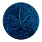 Preview: FIRE-FLOW 4-Part Grinder Icy Blue Trance Leaf Ø 50mm Blau Zink 2
