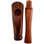 Preview: Holzpfeife für Aktivkohlefilter Natur Pipe 15cm Farbe Braun 2-teilig 2