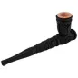 Preview: Holzpfeife Natur Pipe 15,5cm Farbe Schwarz 3-teilig 1