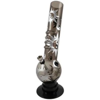 Acrylbong 32cm Yin Yang Design Farbe Grau 1
