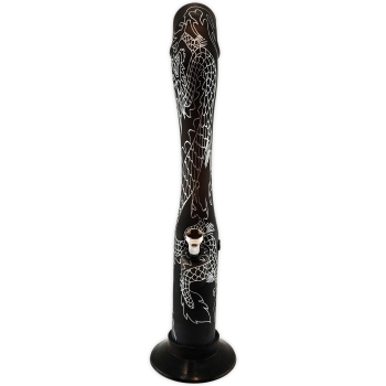 Acrylbong 40,5 cm Black Dragon Farbe Schwarz/Silber 1