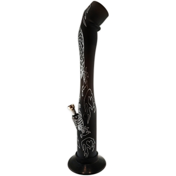 Acrylbong 40,5 cm Black Dragon Farbe Schwarz/Silber 2