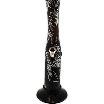 Acrylbong 40,5 cm Black Dragon Farbe Schwarz/Silber 3