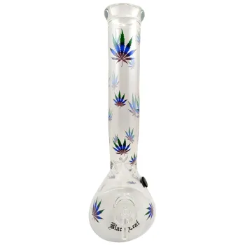 Glasbong Black Leaf 2.0 Pastel Leaves 30cm 18.8 auf 14.5 Schliff Kolben Eisbong 3