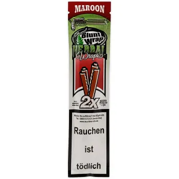 Blunt Wrap Herbal Maroon 2er Pack inkl. 2 Tips Kirsche Aroma 1