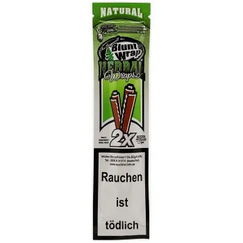 Blunt Wrap Herbal Natural 2er Pack inkl. 2 Tips Neutrales Aroma 1