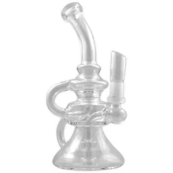 Glasbong Oil Rig mit Trommelpercolator & Doppelkammer 21cm 14.5 Schliff 2