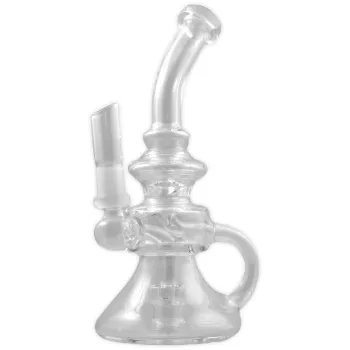 Glasbong Oil Rig mit Trommelpercolator & Doppelkammer 21cm 14.5 Schliff 4