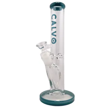 Glasbong CALVO® Straight Tube Premium Blue 25cm 18.8 auf 14.5 Schliff 1