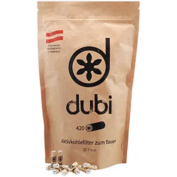 XL Pack Dubi Aktivkohlefilter Slim Ø7mm 420 Stück Activ Tips 3