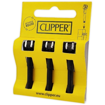 Clipper Large Flintsystem 3er Blister Nachrüstset Zündrad + Feuerstein 1