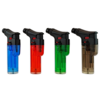 Lux Transparent Sturmfeuerzeug Flambierer nachfüllbar verschiedene Farben 3