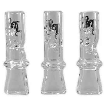 3x Black Leaf Glas Tips 7mm Glasfilter Flaches Mundstück 1