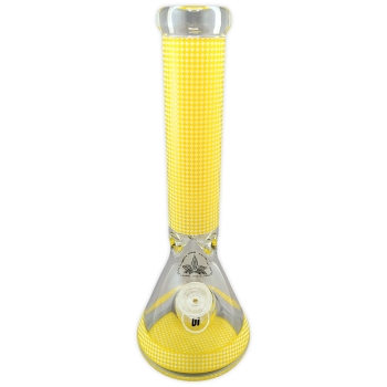 Ghodt Glow Serie Gold 35cm 18.8 auf 14.5 Glasbong Erlenmeyer-Bong Eisbong ohne Kickloch 3