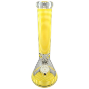 Ghodt Glow Serie Gold 35cm 18.8 auf 14.5 Glasbong Erlenmeyer-Bong Eisbong ohne Kickloch 3