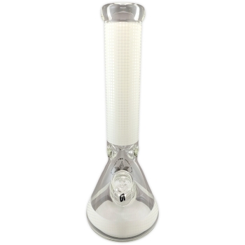 Ghodt Glow Serie White Glasbong 35cm 18.8 auf 14.5 Schliff Kolben Eisbong 3