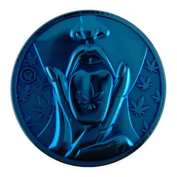 FIRE-FLOW 4-Part Grinder Icy Blue 420 Girl Ø 50mm Blau Zink 2