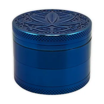 FIRE-FLOW 4-Part Grinder Icy Blue Trance Leaf Ø 50mm Blau Zink 1