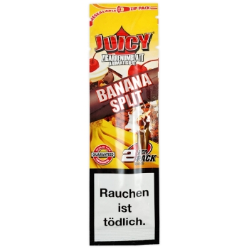 Juicy Blunts Banana Splitt 2er Pack Banane Schoko Kirsch Aroma 1