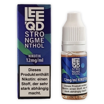 LEEQD Fresh Strong Menthol 10ml Liquid E-Zigarette 12mg Nikotin 1