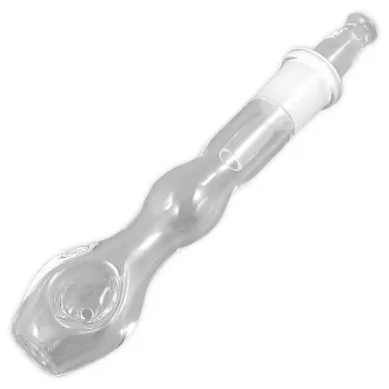 Glaspfeife 18cm 2-teilig für 7-8mm Aktivkohlefilter Glas Pipe 1