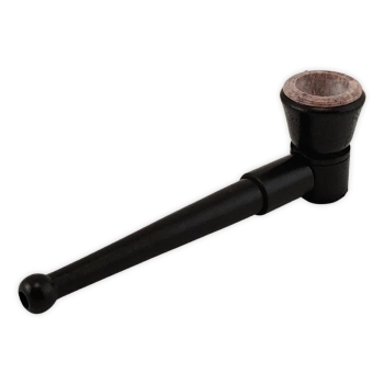 Holzpfeife Natur Pipe 10,5cm Farbe Schwarz 2-teilig 1