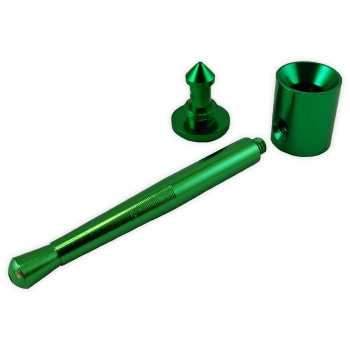 Metall Pfeife Spezialkopf 9,5cm Farbe Grün 3-teilig 4