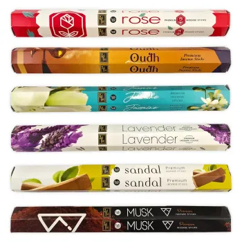 Zed Black Incense Sticks Gift Pack 6x 20 Räucherstäbchen Auswahl Indien 2