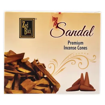 Zed Black Premium Räucherkegel Sandal Incense Dhoop Cone Indien 1