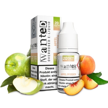 Wanted Apfel Pfirsich 20mg Overdosed 10ml Nikotinsalzliquid 2