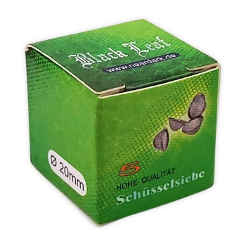 5er Pack Black Leaf Schüsselsiebe 20mm Edelstahl Siebe Pfeifenkopf 2
