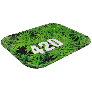 420 Hanfblätter Rolling Tray Drehunterlage Big Size Tablett 2