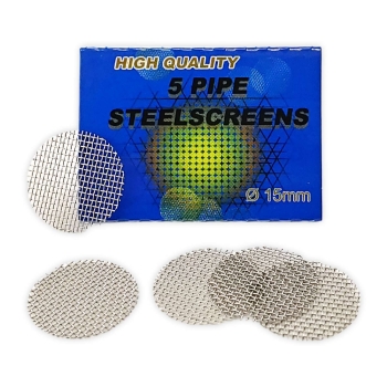 100x 5er Pack Black Leaf Einlegesiebe grob 15mm Edelstahl Siebe Kopf 2