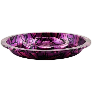 FIRE-FLOW CS Aschenbecher Purple Leaves Ø 13,5cm Metall Ascher 3