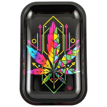 FIRE-FLOW Geometrical Leaves Rolling Tray Drehunterlage Medium Size Tablett 1