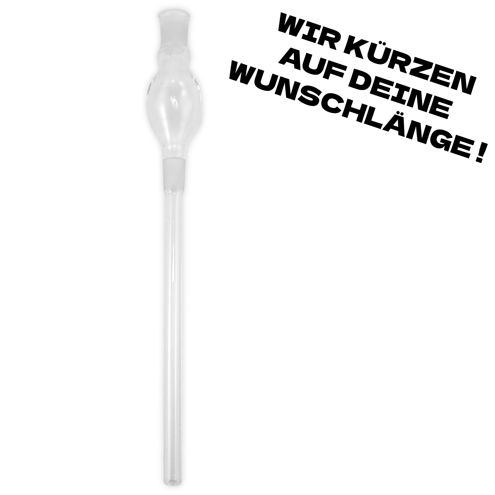Adapter Chillum – 14,5 Mm Schliff, 14 Cm Lang, Für Erweitertes Raucherzubehör