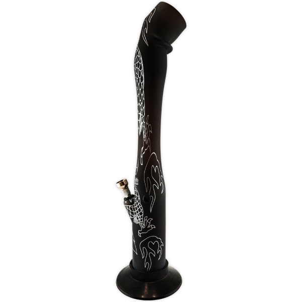 Acrylbong 40,5 cm Black Dragon Farbe Schwarz/Silber 2