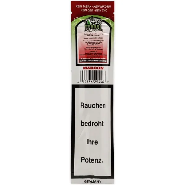 Blunt Wrap Herbal Maroon 2er Pack inkl. 2 Tips Kirsche Aroma 2