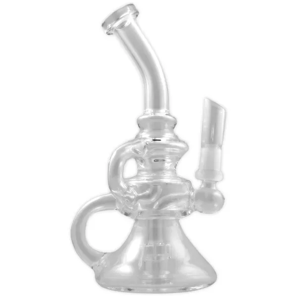 Glasbong Oil Rig mit Trommelpercolator & Doppelkammer 21cm 14.5 Schliff 1