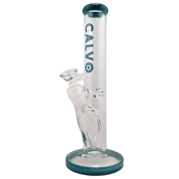 Glasbong CALVO® Straight Tube Premium Blue 25cm 18.8 auf 14.5 Schliff 1