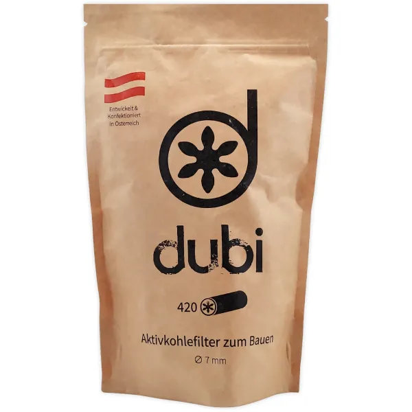 XL Pack Dubi Aktivkohlefilter Slim Ø7mm 420 Stück Activ Tips 1