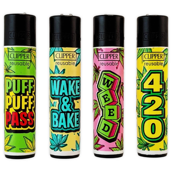 Clipper Large Feuerzeug 4er Collection Weed Statements #7