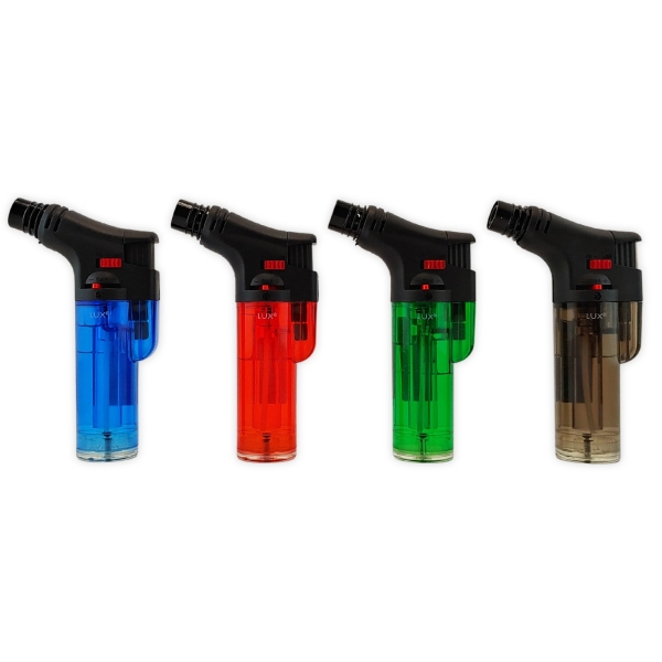Lux Transparent Sturmfeuerzeug Flambierer nachfüllbar verschiedene Farben 1