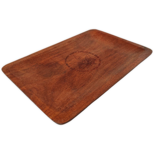 Ghodt Akazie Holz Rolling Tray Drehunterlage Medium Size Tablett 2